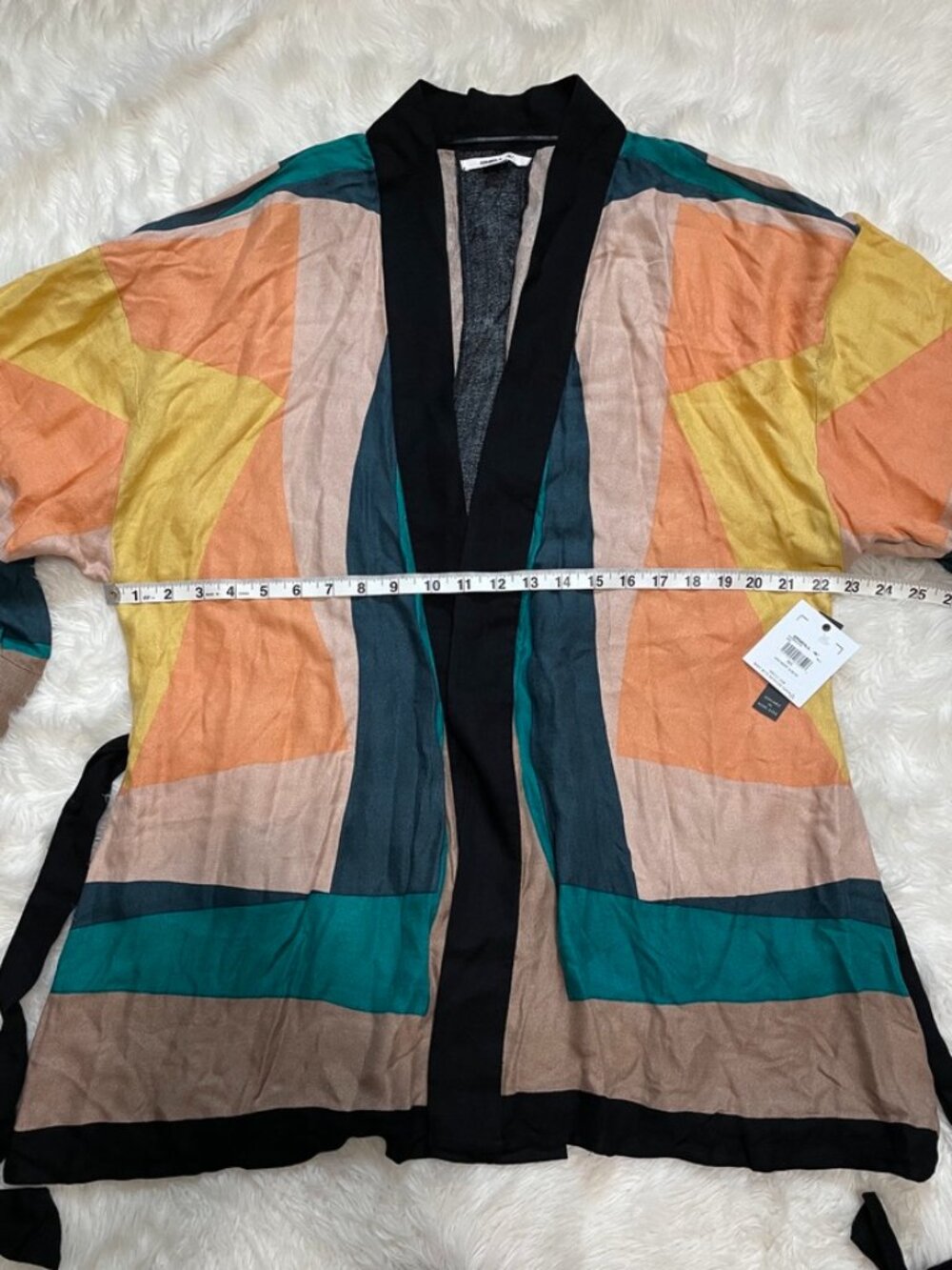 NWT O'Neill Josie Kimono Belted Coverup Abstract Multi Color M/L - Picture 6 of 11